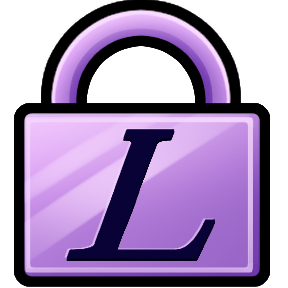 Purple LACH padlock logo